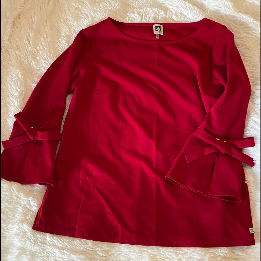 Brand New Anne Klein Red Blouse